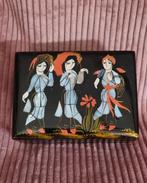 Chinees sieraden doosje, zwart met afbeelding, Verzenden
