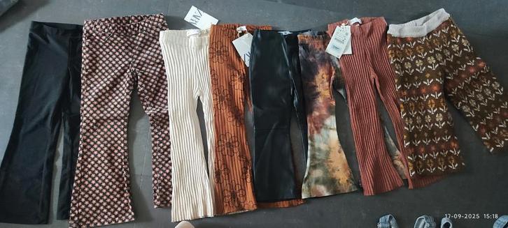 Flair flaire flared broeken uitlopende pijpen meisje mt 104, Kinderen en Baby's, Kinderkleding | Maat 104, Zo goed als nieuw, Meisje