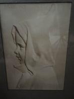 P. pander 1912 potlood tekening portret kind met cape, Verzenden