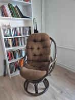 vintage Manou Rotan Kuipstoel, Ophalen of Verzenden, Gebruikt
