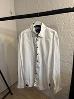 Giordano Overhemd - Wit met Vormen - Maat L, Kleding | Heren, Overhemden, Wit, Ophalen of Verzenden, Zo goed als nieuw, Halswijdte 41/42 (L)