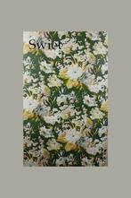 5593 Aquarel bloemenbehang donkergroene achtergrond swiet, Verzenden, Roze