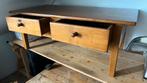 Antieke salontafel met 2 lades grenen, Antiek en Kunst, Antiek | Meubels | Tafels, Ophalen