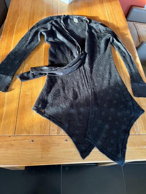Zwart gestipt Arianna vestje, maat 4 = L, Kleding | Dames, Truien en Vesten, Zo goed als nieuw, Maat 42/44 (L), Zwart, Verzenden