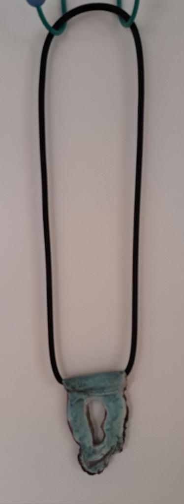 Handgemaakte Keramiek & Rubber Ketting, Sieraden, Tassen en Uiterlijk, Kettingen, Nieuw, Overige materialen, Overige kleuren, Met hanger