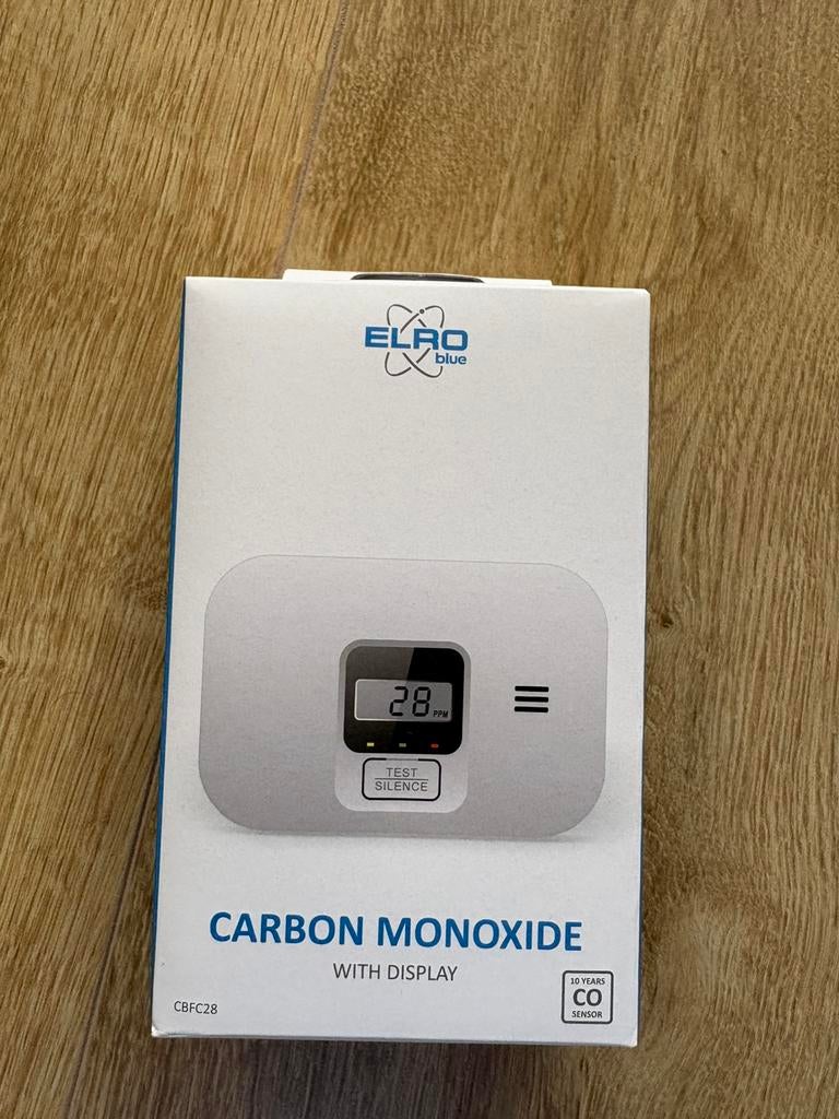 ELRO Blue Line CBFC28 Koolmonoxidemelder, Doe-het-zelf en Verbouw, Thermostaten, Ophalen of Verzenden, Nieuw