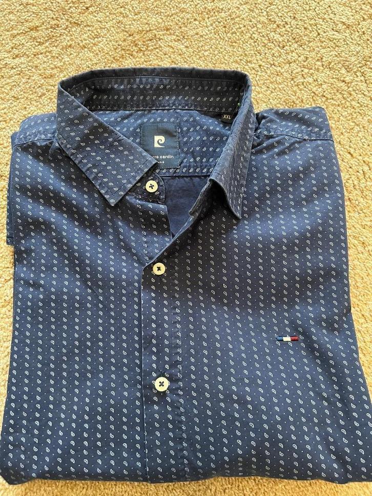Donkerblauw overhemd, lange mouw, Pierre Cardin, mt. XL, Kleding | Heren, Overhemden, Gedragen, Halswijdte 43/44 (XL), Blauw, Ophalen of Verzenden