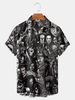 Horror overhemd 2 (heren mannen eng halloween shirt hawaii), Kleding | Heren, Overhemden, Nieuw, Verzenden