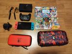 Nintendo Switch met games, extra pro controller en case, Ophalen, Zo goed als nieuw, Switch Original, Met games
