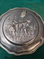 wandbord tin met hert, Ophalen of Verzenden