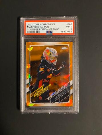 F1 Max Verstappen #167 2021 Orange Sapphire #/25 PSA 9 beschikbaar voor biedingen