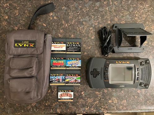 Atary Lynx II + 7 games + hoes + zonneklep, Spelcomputers en Games, Spelcomputers | Atari, Gebruikt, Atari Lynx, Zonder controller