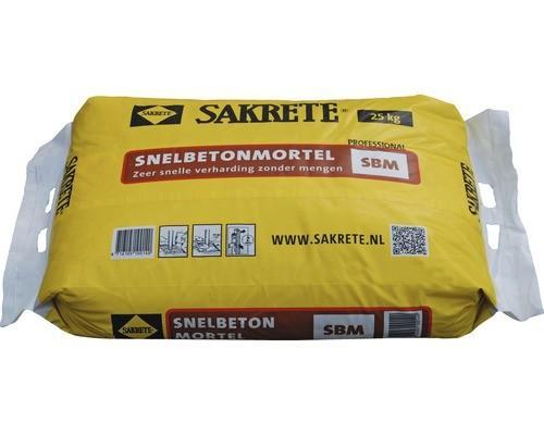 2 Zakken Sakrete Snelbetonmortel 25kg, Doe-het-zelf en Verbouw, Metselstenen, Nieuw, Beton, Ophalen