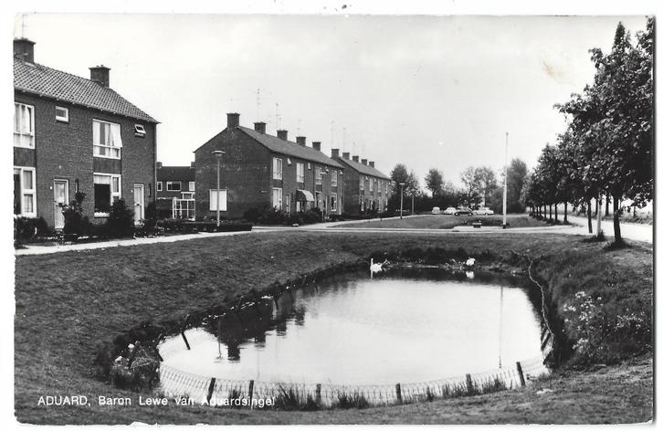 Aduard, Baron Lewe van Aduardsingel. Opruimingskaart, Verzamelen, Ansichtkaarten | Nederland, Ongelopen, Groningen, 1960 tot 1980