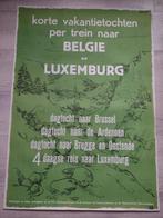 NS. Korte vakantietochten per trein naar België en Luxemburg, Verzamelen, Ophalen of Verzenden, Gebruikt, Rechthoekig Staand, Reclame