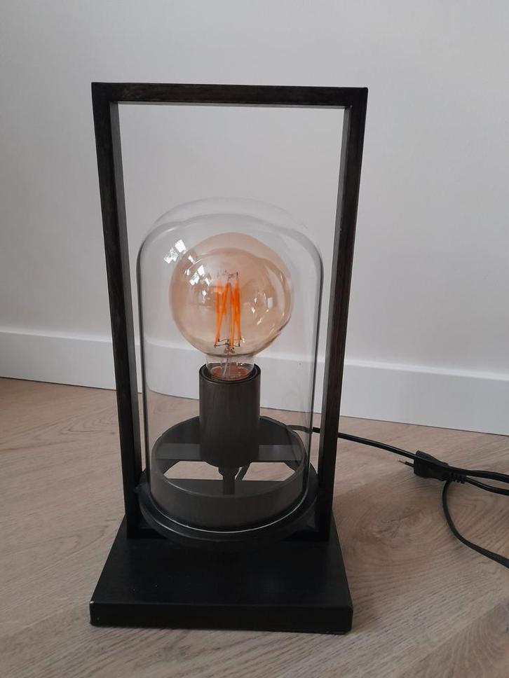 Stoere industriële tafellamp - 33cm hoog, Huis en Inrichting, Lampen | Tafellampen, Zo goed als nieuw, Ophalen