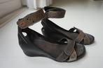 Wolky sandalen grijs maat 37 met klittenband - Boho stijl, Wolky, Zo goed als nieuw, Grijs, Sandalen of Muiltjes