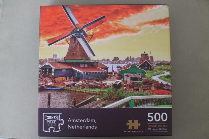 Corner Piece Nederland Netherlands Molens legpuzzel (500), Hobby en Vrije tijd, Denksport en Puzzels, Gebruikt, Legpuzzel, 500 t/m 1500 stukjes