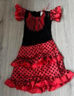 Carnavals jurk spaanse danseres 116/122, Ophalen of Verzenden, Zo goed als nieuw, 110 t/m 116, Meisje