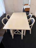 Eettafel met 4 stoelen, Huis en Inrichting, Tafels | Eettafels, Ophalen, Gebruikt, 200 cm of meer, 50 tot 100 cm