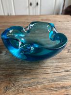 Murano Glas Asbak - Lichtblauw, Gebruikt, Schaal, Ophalen of Verzenden, Glas