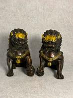 Grote set foo dogs brons 21 cm / 5.3 kilogram, Antiek en Kunst, Ophalen of Verzenden