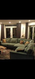 Te koop: Grote XXL velvet groene hoekbank 3x3 meter, Huis en Inrichting, Ophalen, Gebruikt, Luxe, Hoekbank