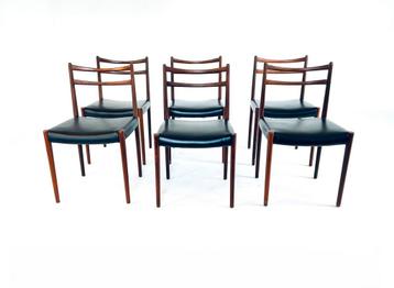 Set van 6 vintage eetkamerstoelen, Lübke ‘60 beschikbaar voor biedingen