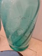 Antieke licht blauwe spuitfles gegraveerd, Ophalen of Verzenden