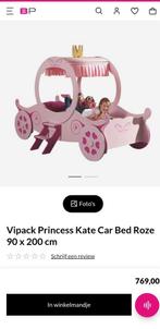 Prachtig Prinsessen Koetsbed – Royal Princess zonder matras, Huis en Inrichting, Slaapkamer | Bedden, Ophalen, Gebruikt, 90 cm