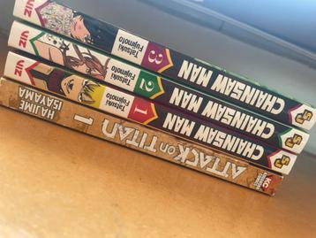Manga’s ( chainsaw man en aot 1  beschikbaar voor biedingen