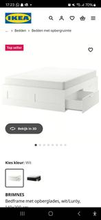 Ikea bed, ok kwaliteit well wat gebruiks sporen, Huis en Inrichting, Ophalen, Gebruikt, Tweepersoons, 200 cm