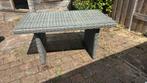 Rieten eettafel met 4 stoelen, Tuin en Terras, Ophalen, Zo goed als nieuw, Eettafel