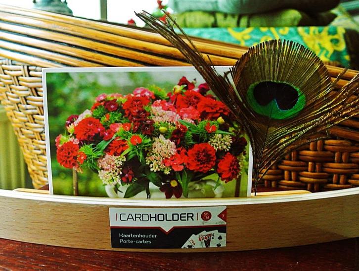 Kaartenhouder kaartenstandaard foto's decoratief van hout, Huis en Inrichting, Woonaccessoires | Overige, Nieuw, Ophalen of Verzenden