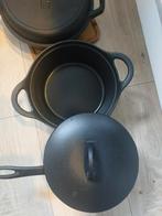 GIETIJZEREN PANNEN, Huis en Inrichting, Keuken | Potten en Pannen, Ophalen, Gietijzer, Koekenpan of Braadpan, Keramische plaat