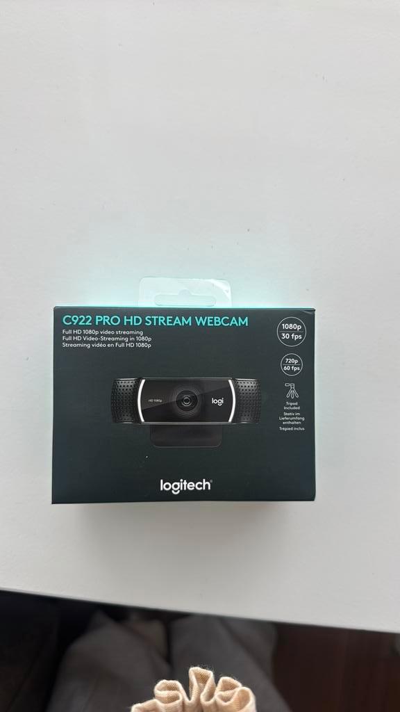 Logitech C922 Pro Stream Webcam Gloeldnieuw, Computers en Software, Webcams, ChromeOS, MacOS, Android, Ophalen of Verzenden