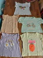 5x T-SHIRT voor meisje in MAAT 98/104 in 100% katoen, Ophalen of Verzenden, Zo goed als nieuw, Maat 98
