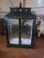 oud windlicht, Huis en Inrichting, Woonaccessoires | Kandelaars en Kaarsen, Ophalen, Gebruikt, 50 tot 75 cm, Zwart