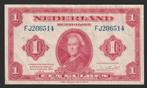 1 gld 1943 FJ 206514 (wilhelmina) aardig exemplaar, Ophalen of Verzenden, 1 gulden
