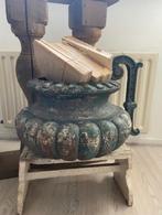 Oude grote gietijzeren Pot **Het Geruite Roosje**, Ophalen