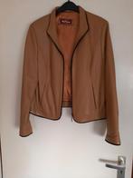 Okergeel jasje van soepel leer, maat XL, valt klein, Ophalen of Verzenden, Zo goed als nieuw, Maat 46/48 (XL) of groter, Geel