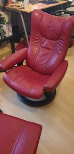 Stressless Wing Classic, Huis en Inrichting, Fauteuils, Ophalen, Gebruikt, Leer