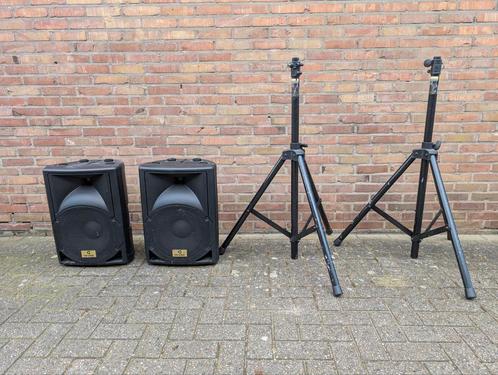 LUIDSPREKERS, BOXEN STANDAARD, BOXEN, DEVINE ARTIS 12, DJ, Audio, Tv en Foto, Luidsprekers, Gebruikt, Front, Rear of Stereo speakers