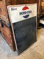 Vintage metalen reclamebord | krijtbord Pepsi-Cola Frankrijk, Ophalen of Verzenden, Gebruikt, Reclamebord