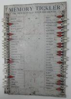 Blik, MEMORY TICKLER, 1920 – Museumstukje!, Ophalen of Verzenden