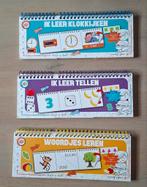 Educatieve Boeken Set - Leren Klokkijken, Tellen, Woordjes, Ophalen of Verzenden, Zo goed als nieuw, Uitklap-, Voel- of Ontdekboek