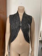 Donkergrijs gebreid open vest bolero gestuz mohair wol 36 s, Gedragen, Grijs, Ophalen of Verzenden, Maat 36 (S)