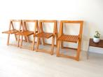 vintage stoel klapstoel Aldo Jacober stijl jaren 60 design, Vier, Gebruikt, Vintage, Ophalen of Verzenden