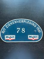 Vintage Mobil Ziekenverpleging 1961 rallyschild, Verzamelen, Ophalen of Verzenden, Gebruikt