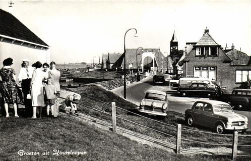 Groeten uit Hindeloopen - auto volk brug - ongelopen, Verzamelen, Ansichtkaarten | Nederland, Ongelopen, Utrecht, 1920 tot 1940